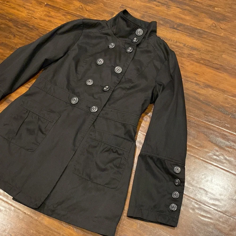 Ambition Black Double Breasted Light Weight Jacket Blazer Size Medium - Picture 4 of 13